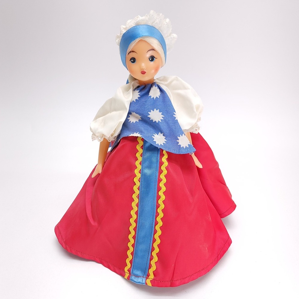 Vintage Krugozor Russian Souvenir Doll Lyubava USSR Moscow‎ Folk Costume 11 inch
